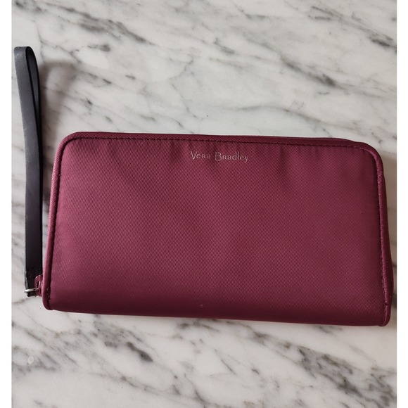Vera Bradley Handbags - Vera Bradley Midtown RFID Wristlet Hawthorn Rose Maroon Wallet 22135-I15 NWT